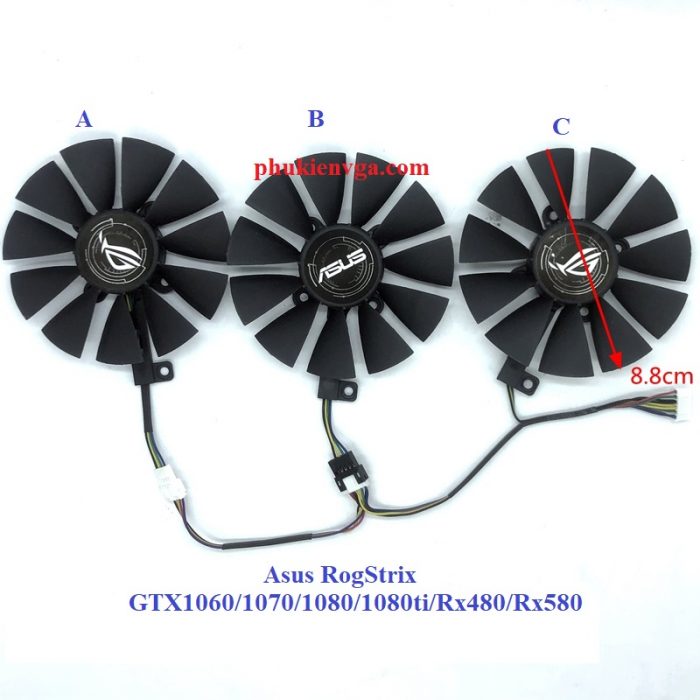 Asus RogStrix 3 fan GTX 1060/1070/1080/ RX 480/580