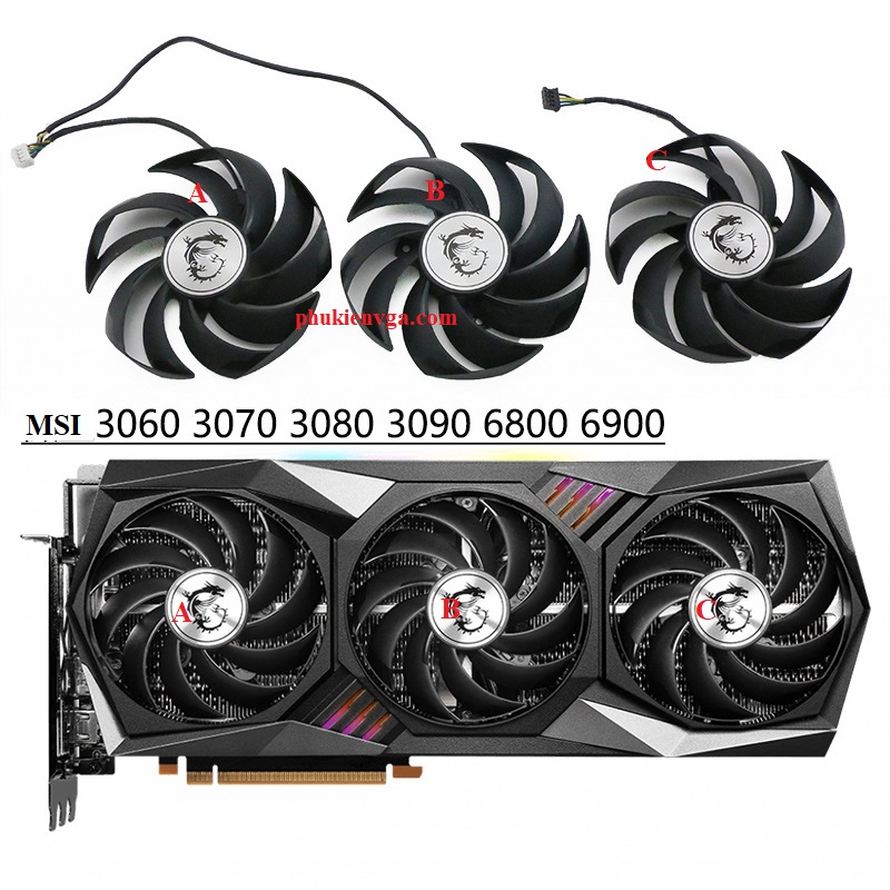 Quạt MSI RTX 3060 3070 3080 3090 /RX 6800 6900