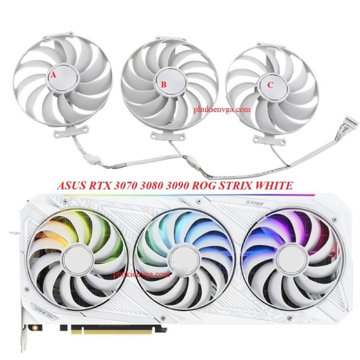 Quạt ASUS ROG STRIX 3060Ti 3070 3080 3090 6700xt 6800 White